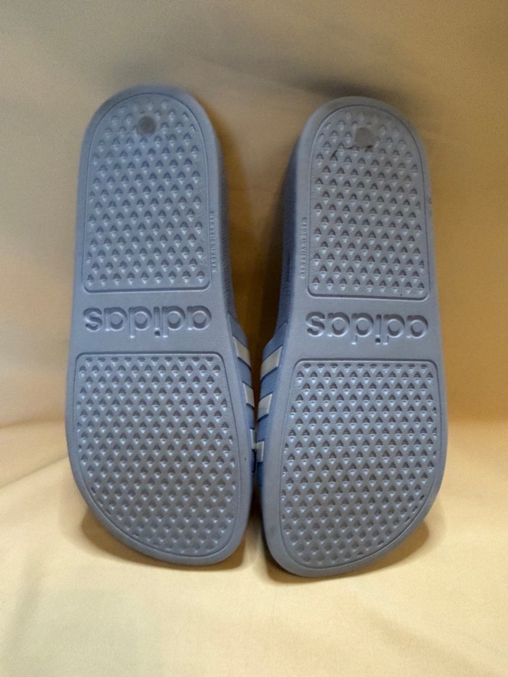 adidas Light Blue and White Women's Slide Sandals - Picture 4 of 5